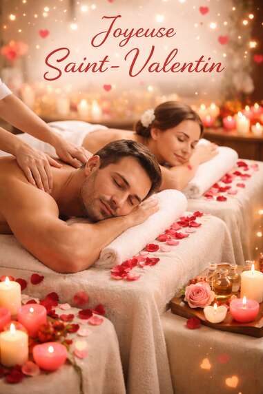 Soin bien-être La passion : accès piscine, massage 2pers. & champagne 